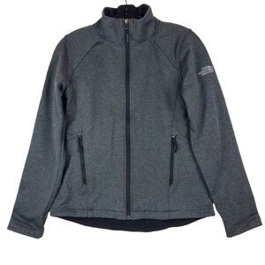 THE NORTH FACE Jacket Womens Small Gray Casual Full Zip Pockets Hiking Outdoor
